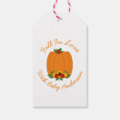 Herfst in Love Baby shower Cadeaulabel (Achterkant)