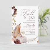 Herfst in Love Baby shower Invitation Bedankkaart (Staand voorkant)