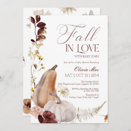 Herfst in Love Baby shower Invitation Bedankkaart