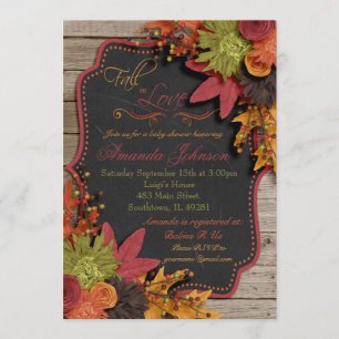 Herfst In Love Baby shower Invitation Kaart