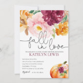 Herfst in Love Baby shower Invitation Kaart (Voorkant)