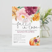 Herfst in Love Baby shower Invitation Kaart (Staand voorkant)