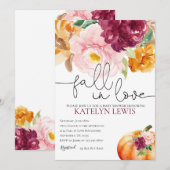 Herfst in Love Baby shower Invitation Kaart (Voorkant / Achterkant)