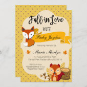 Herfst in Love Baby shower Invitation Kaart (Voorkant / Achterkant)