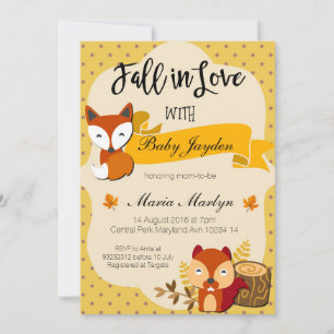 Herfst in Love Baby shower Invitation Kaart