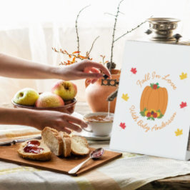 Herfst in Love Baby shower Reclamebord Met Voetstuk