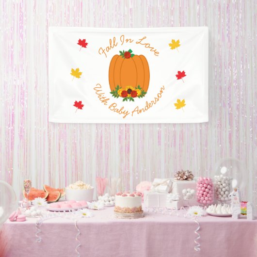 Herfst in Love Baby shower Spandoek (Feest)