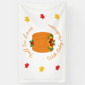Herfst in Love Baby shower Spandoek (Verticaal)