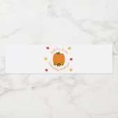 Herfst in Love Baby shower Waterfles Etiket (Enkel label)