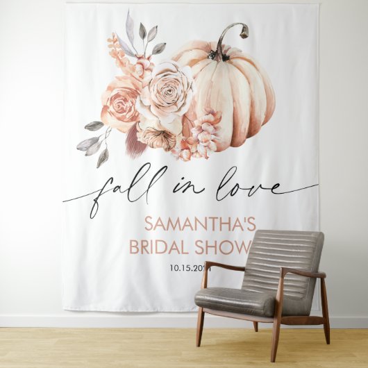 Herfst in Love Backdrop, Pumpkin Herfst Vrijgezell Wandkleed (In situ)