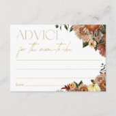 Herfst In Love Bloemen Baby shower Advies voor Mam Informatiekaartje (Voorkant)