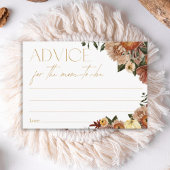 Herfst In Love Bloemen Baby shower Advies voor Mam Informatiekaartje