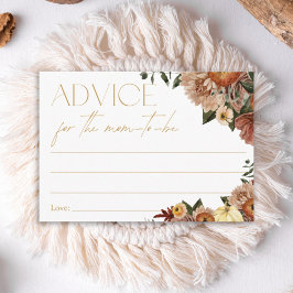 Herfst In Love Bloemen Baby shower Advies voor Mam Informatiekaartje