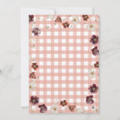 Herfst In Love Bloemen Roze Pompoen Meisje Baby sh Kaart (Achterkant)