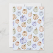 Herfst in Love Blue Pumpkins Baby shower Kaart (Achterkant)
