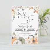 Herfst in Love Boho Autumn Pumpkin Vrijgezellenfee Kaart (Staand voorkant)