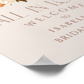 Herfst In Love Boho Floral Vrijgezellenfeest Welko Poster (Hoek)