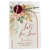 Herfst In Love Boho Pampas Floral Vrijgezellenfees Medium Cadeauzakje (Voorkant)
