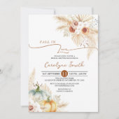 Herfst in Love Boho Pampas Grass Vrijgezellenfeest Kaart (Voorkant)