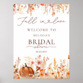 Herfst in Love Boho Pumpkin Vrijgezellenfeest Welk Poster (Voorkant)