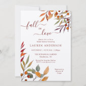 "Herfst in Love" Boho verbrand Oranje Vrijgezellen Kaart (Voorkant)