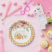 Herfst in Love Bord - Oranje Gingham (Feest)