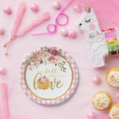 Herfst in Love Bord - Roze Gingham (Feest)