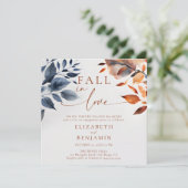 Herfst in Love Botanical Duo verlaat verlovingsfee Kaart (Staand voorkant)