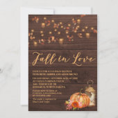 Herfst in Love Bridal Couples Shower Invitation Kaart (Voorkant)