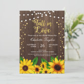 Herfst in Love Bridal douche sunflower Kaart (Staand voorkant)
