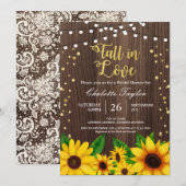 Herfst in Love Bridal douche sunflower Kaart (Voorkant / Achterkant)