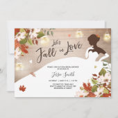 Herfst in Love Bridal doucheuitnodiging Rustic Jar Kaart (Voorkant)