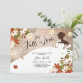 Herfst in Love Bridal doucheuitnodiging Rustic Jar Kaart (Staand voorkant)