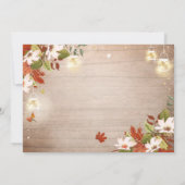 Herfst in Love Bridal doucheuitnodiging Rustic Jar Kaart (Achterkant)