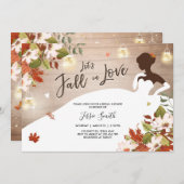 Herfst in Love Bridal doucheuitnodiging Rustic Jar Kaart (Voorkant / Achterkant)