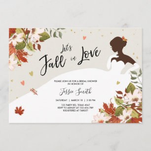 Herfst in Love Bridal doucheuitnodiging Rustige Dr Kaart