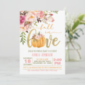 Herfst in Love Bridal Shower Invitation - OS Kaart (Staand voorkant)