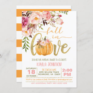 Herfst in Love Bridal Shower Invitation - OS Kaart