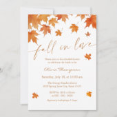 Herfst in Love Bridal Shower Kaart (Voorkant)