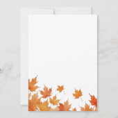 Herfst in Love Bridal Shower Kaart (Achterkant)