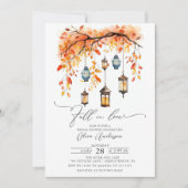 Herfst in Love Bridal Shower Kaart (Voorkant)