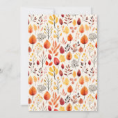 Herfst in Love Bridal Shower Kaart (Achterkant)