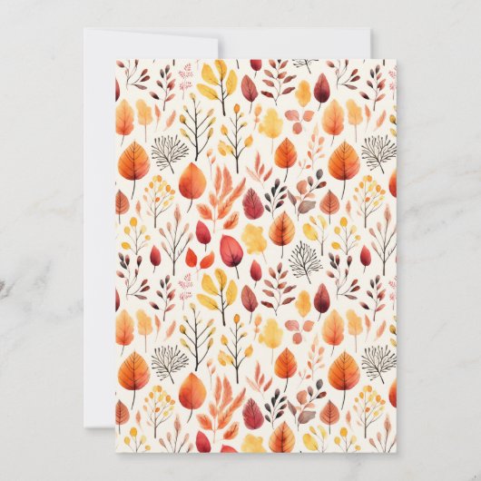 Herfst in Love Bridal Shower Kaart (Achterkant)