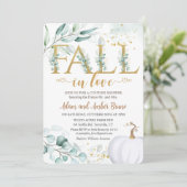 Herfst in Love Bridal Shower Kaart (Staand voorkant)