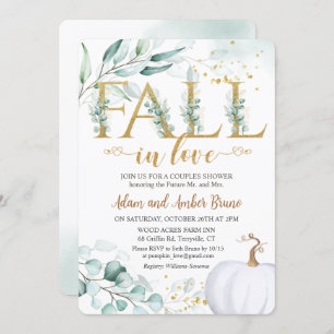Herfst in Love Bridal Shower Kaart