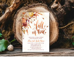 Herfst in Love Bridal Shower Kaart<br><div class="desc">Herfst in de Waterverf van de Liefde najaar afvallende bladeren in de  van de Liefde Floral Vrijgezellenfeest Couples Shower</div>