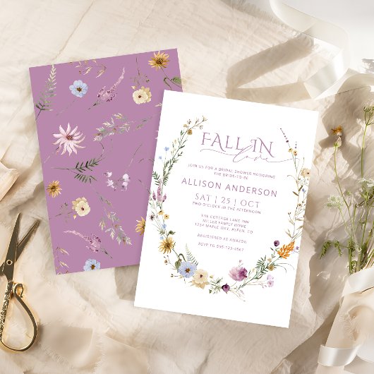 Herfst in Love Bridal Shower Kaart