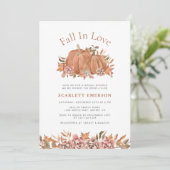 Herfst in Love Bridal Shower Kaart (Staand voorkant)