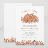 Herfst in Love Bridal Shower Kaart (Voorkant / Achterkant)