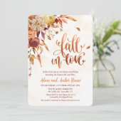 Herfst in Love Bridal Shower Kaart (Staand voorkant)